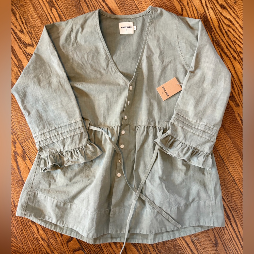 Rudy Jude Pillowcase Smock Top in Sage Sz XS